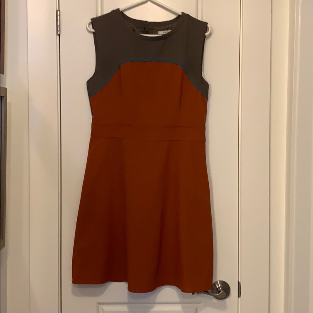 Crisp looking dress. Unique colour combo.